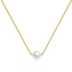 18k Gold plated steel Pearl Necklace